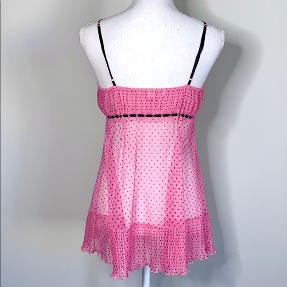 Victoria’s Secret Pleated Polka Dot Y2K Babydoll - Picture 3 of 4